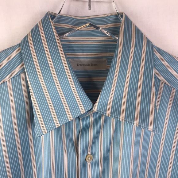 Ermenegildo Zegna Other - Ermenegildo Zegna SZ L Long Sleeve Shirt Blue EUC